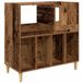vidaXL Support de platine vinyle bois vieilli 82 x 39,5 x 82,5 cm