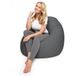 Lumaland Flexi Comfort Zitzak Donkergrijs Ovaal Binnen 155 x 100 cm