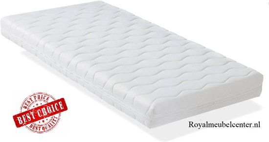 Royalmeubelcenter.nl Baby Matras - 60x120x10 cm - Wasbare hoes - Wit
