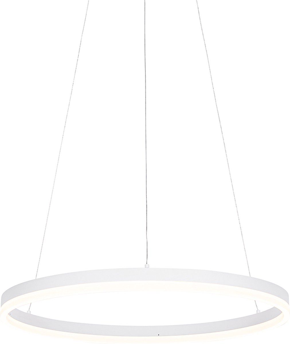 QAZQA Anello - Moderne LED Hanglamp - 1 lichts - Ø 60 cm - Wit