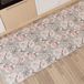 PETTI Artigiani Italiani Keukentapijt, antislip, wasbaar, 52 x 280 cm, bloemenpatroon 17, grijs, 100% gemaakt in Italië
