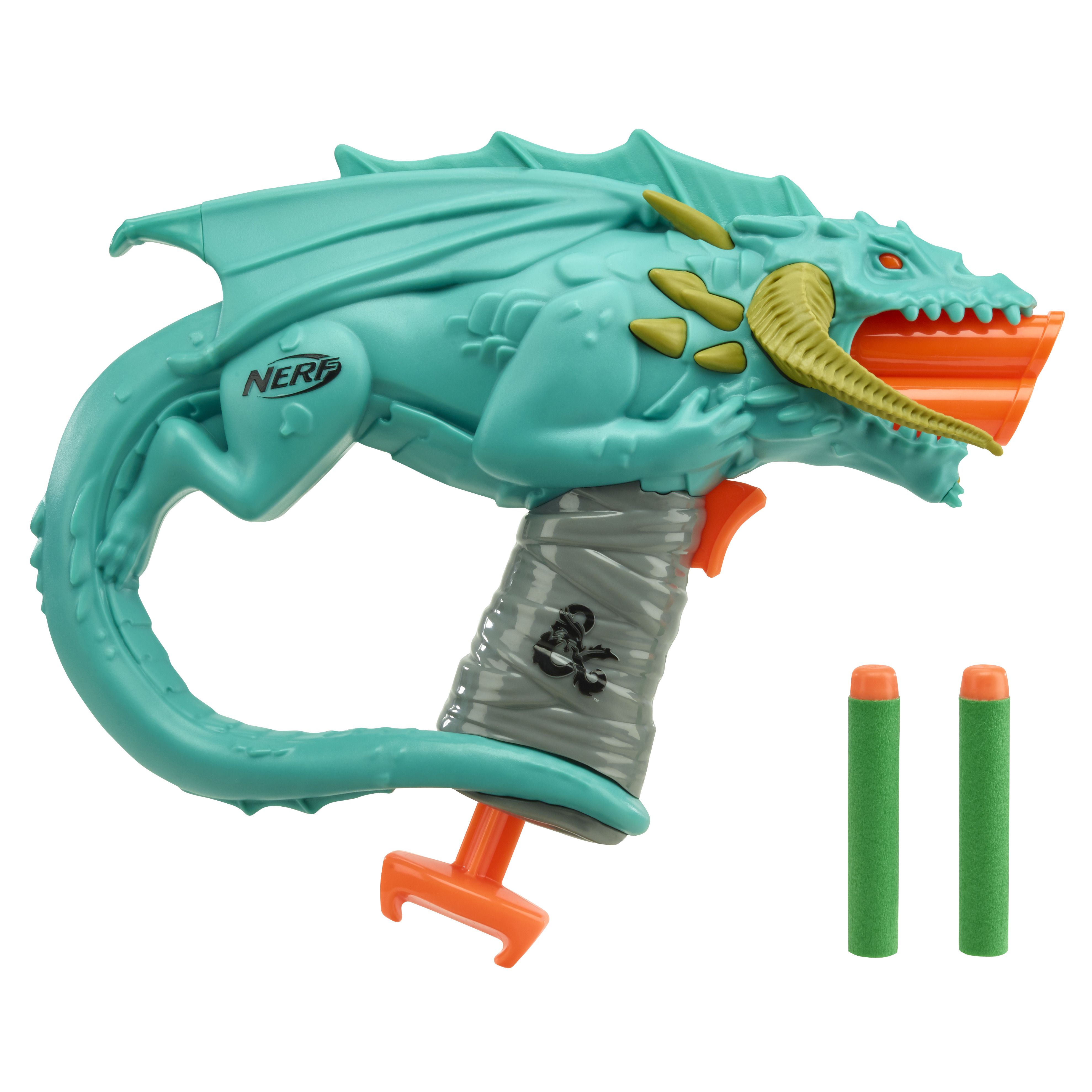 Nerf Dungeons & Dragons Rakor Blaster - Toy Blaster with 4 Darts - Multicolour