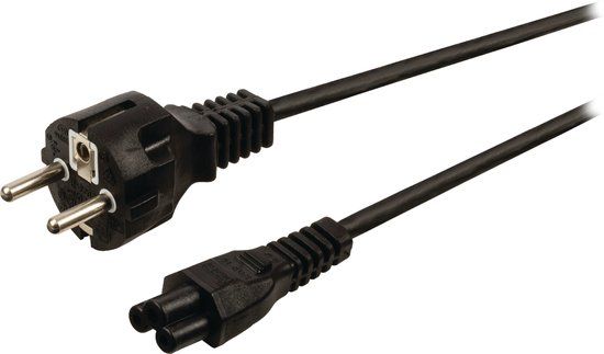 InLine C5 (recht) - CEE 7/7 (recht) stroomkabel - 3x 0,75mm / zwart - 0,30 meter