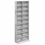 vidaXL CD Kast Betongrijs 65 x 23,5 x 175 cm Bewerkt hout