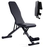 Relaxdays Banc de musculation pliable - dossier réglable - avec repose-pieds