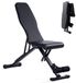 Relaxdays Banc de musculation pliable - dossier réglable - avec repose-pieds