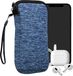 kwmobile telefoontasje universeel geschikt voor XL - 6,7/6,8" smartphones - 17,2 x 8,4 cm - Hoesje met rits en polslusje - In zeeblauw / lichtblauw
