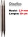 ChiaoGoo TWIST LACE verwisselbare naaldpunten 3,00 mm 10 cm Zilver Metaal 2 stuks