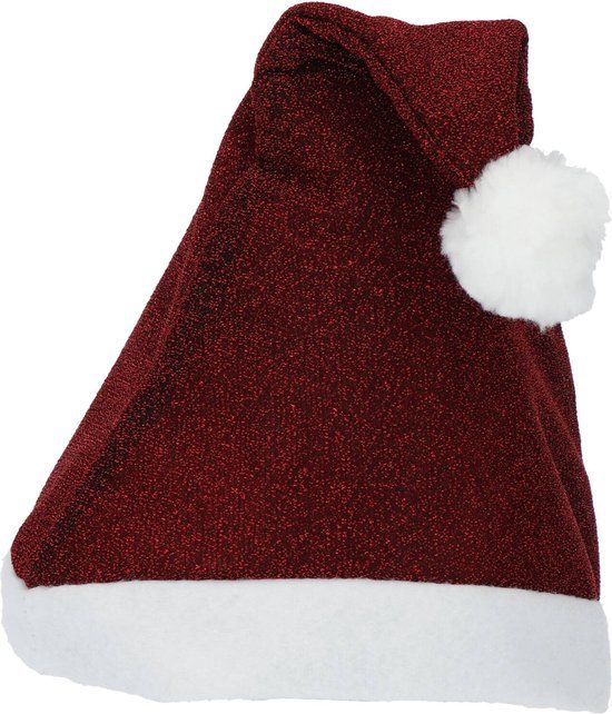 Folat Kerstmuts Glitter Rood