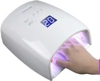 Merkloos / Sans marque Holland Connections Nagellamp, oplaadbare, draadloze gellamp, 48W, draadloze gelnagellamp, UV-LED, voor gelnagels met LCD-scherm