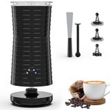 Elektrische Melkopschuimer 4-in-1, voor warm en koud schuim, 240 ml, 400 W, zwart