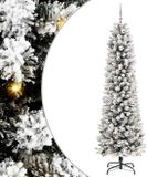 vidaXL Kunstkerstboom Wit 210 cm PVC en Metaal en Plastic