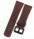 Jumadas Huawei Watch GT 42 mm Smartwatch Armband - Donkerbruin met Zwarte Sluiting - Unisex