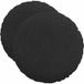 Coussin de siège 2 pièces noir Ø50 x 19 cm tissu