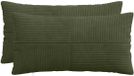 vidaXL Kussensloop 2 stuks ALMELO Groen 40 x 70 cm corduroy