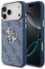 Guess Back Cover - iPhone 17 Pro - Blauw - Big Metal Logo - Gold Edge