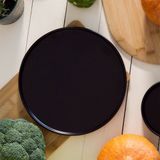 Homla Bord FAMELIO Zwart, 28 cm
