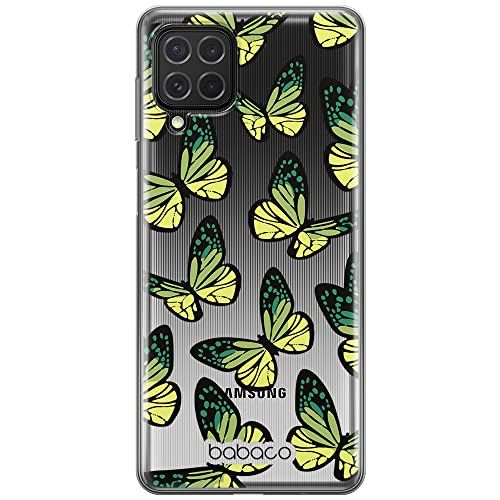BABACO ERT GROUP mobiel telefoonhoesje voor Samsung F62 / M62 origineel en officieel erkend Babaco patroon Butterflies 002 optimaal aangepast aan de vorm van de mobiele telefoon, gedeeltelijk bedrukt