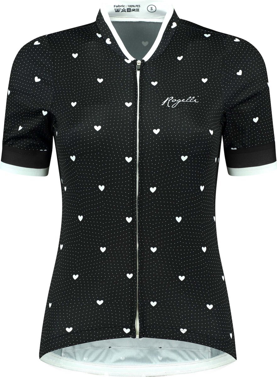 Rogelli Hearts Fietsshirt Dames Zwart - Maat XL