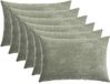 vidaXL Coussin 6 pièces Vert 30 x 50 cm Tissu Chenille