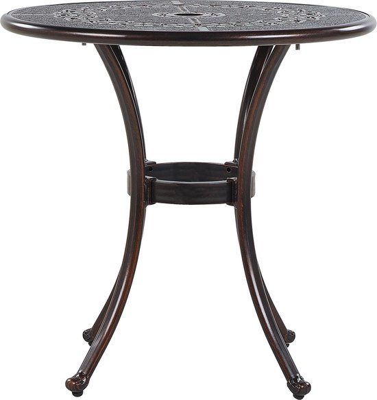 Beliani BOVINO Tuintafel - Bruin - 65x65cm - Aluminium
