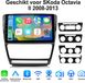 Junsun Autoradio Geschikt voor SKoda Octavia II 2008-2013 - Draadloze CarPlay & Andriod Auto - GPS-navigatiesysteem - Blueooth - 10 inch Touchscreen - Stuurwielbediening - WiFi - RDS - USB