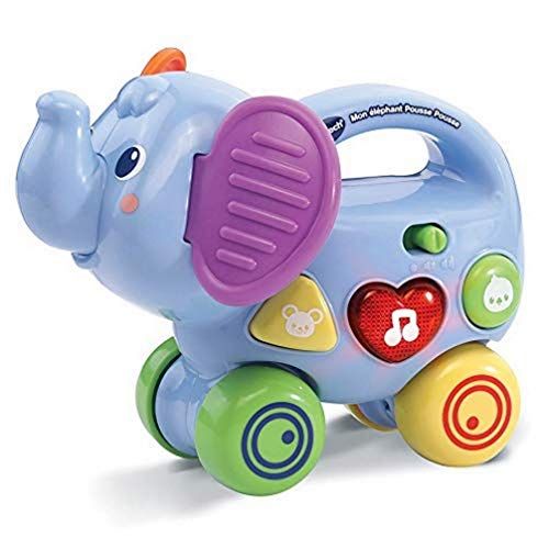 VTech Elephant Pousse babyspeelgoed voor peuters, 80-513605, meerkleurig – versie FR