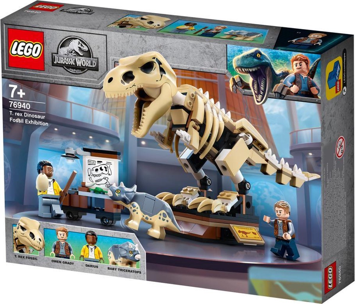 lego Jurassic World Tentoonstelling Dinosaurusfossiel van T-Rex - 76940