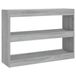 VidaXL Boekenkast/kamerscherm 100x30x72 cm grijs eikenhout