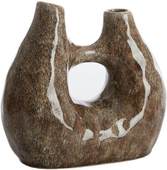 Light & Living Vaas Katha - Keramiek - Bruin - 25 x 22 x 11 cm