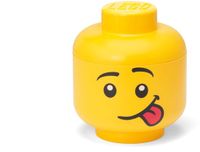LEGO Opbergbox Iconic Hoofd Silly 16 cm, Geel