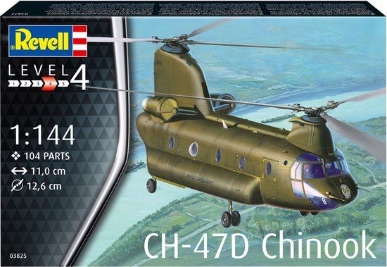 Revell CH-47D Chinook 1:144 Scale Model Kit - 03825
