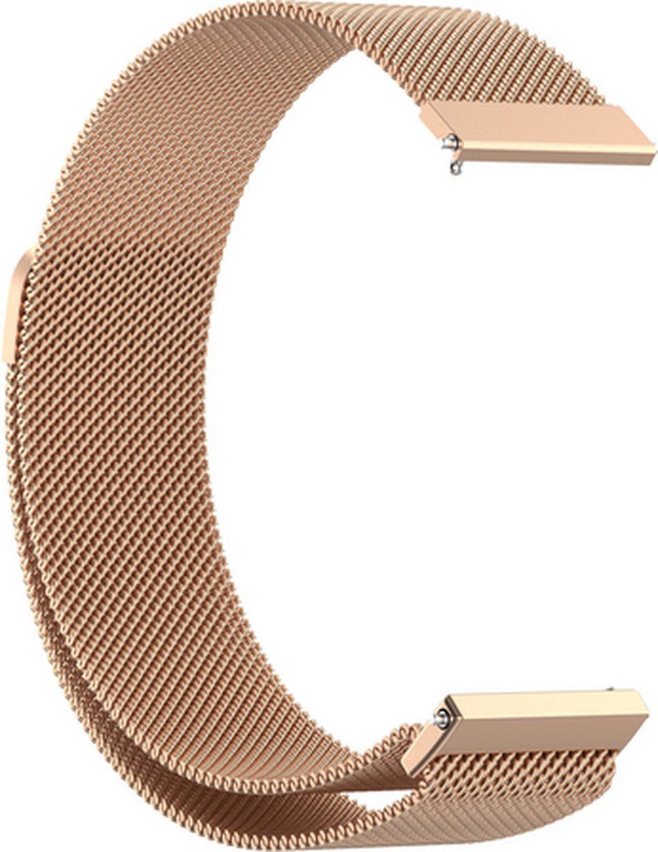 Qubix Milanese bandje - Champagne goud - voor Garmin Forerunner 55 / 245 / 645