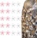 Set de épingles à cheveux avec 20 pièces - Mini-épingles à cheveux avec pétales et diamants - Épingles à cheveux pour coiffures et à insérer dans les cheveux - Idéal pour les queues de cheval