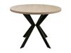 Table extensible chêne/noir 100–180x100 cm