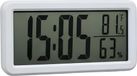 Avizar, réveil numérique avec thermomètre et hygromètre, design minimaliste, blanc