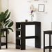 Maison Exclusive Tabouret de bar avec étagère, noir, aspect chêne, 90x40x103,5 cm
