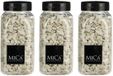 Mica Decorations pierres décoratives - 3x - blanc - 1 kilo - 650ml - pierres de loisirs créatifs
