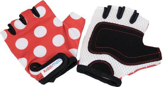 Kiddimoto Red Dotty Vingerloze handschoenen Rood Gestipt Unisex S Kinderen 2020