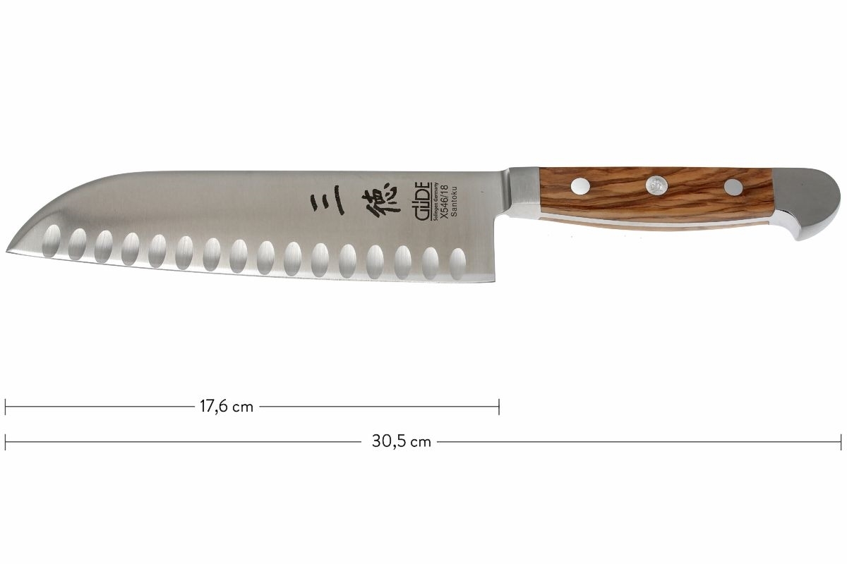 Güde Alpha Olive santoku met kuiltjes, X546/18