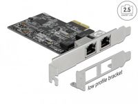 Delock PCI Express x2 Card to 2 x RJ45 2.5 Gigabit LAN RTL8125