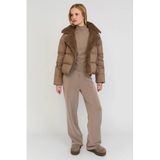 Moscow Moscow gewatteerde jas - taupe