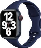 By Qubix - Apple Watch bandje - Siliconen sportbandje Slim Fit - Donkerblauw - 38mm/40mm/41mm/42mm