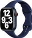 By Qubix - Apple Watch bandje - Siliconen sportbandje Slim Fit - Donkerblauw - 38mm/40mm/41mm/42mm