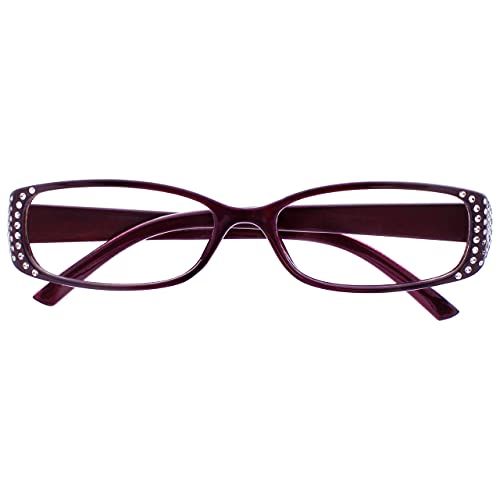 Leesbril Zwart & Paars Diamonte Stijl +3.00
