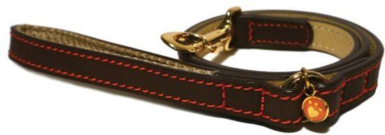 Rosewood Luxury Leather Lijn Hond Leer Luxe Bruin - 1.9X100 cm