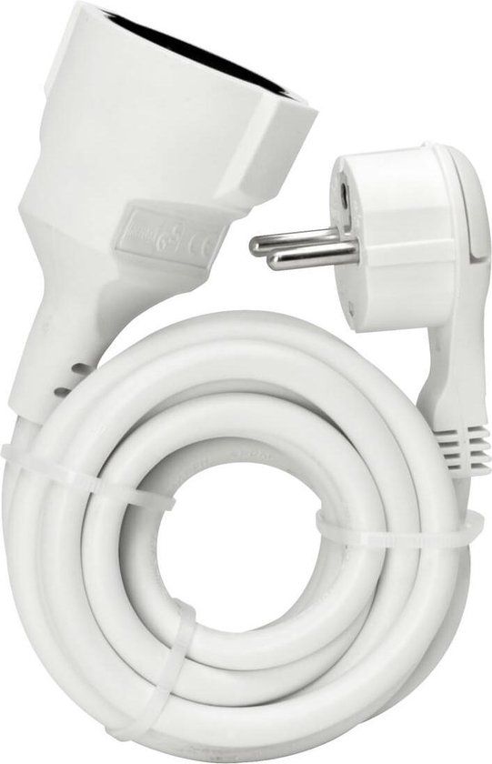 Kopp 143502087 Stroom Verlengkabel Wit 2.00 m