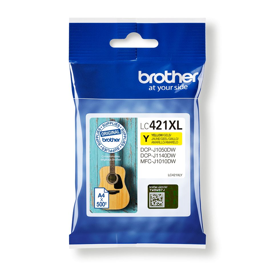Brother LC-421XLY Yellow Ink Cartridge - High Yield