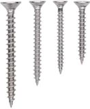 BLACK+DECKER Spaanplaatschroeven - Schroevenset 350 Stuks - 3.5xL35/4xL30/4,5xL40/5xL50 - Roestvrij Staal - Zilver