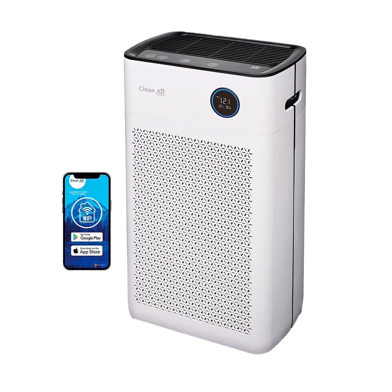 Clean Air Optima CA-510Pro Smart - Intelligente HEPA UV-C Ionisator Luchtreiniger - Ultrastille Werking